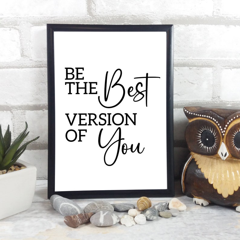 Motivational Quote Printable Wall Art Prints Be the Best - Etsy
