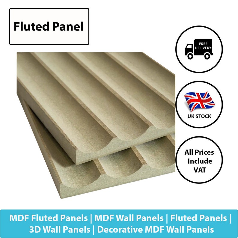 Decorative MDF Wall Panels Fluted Panels 3D Wall Panels Wood - Etsy