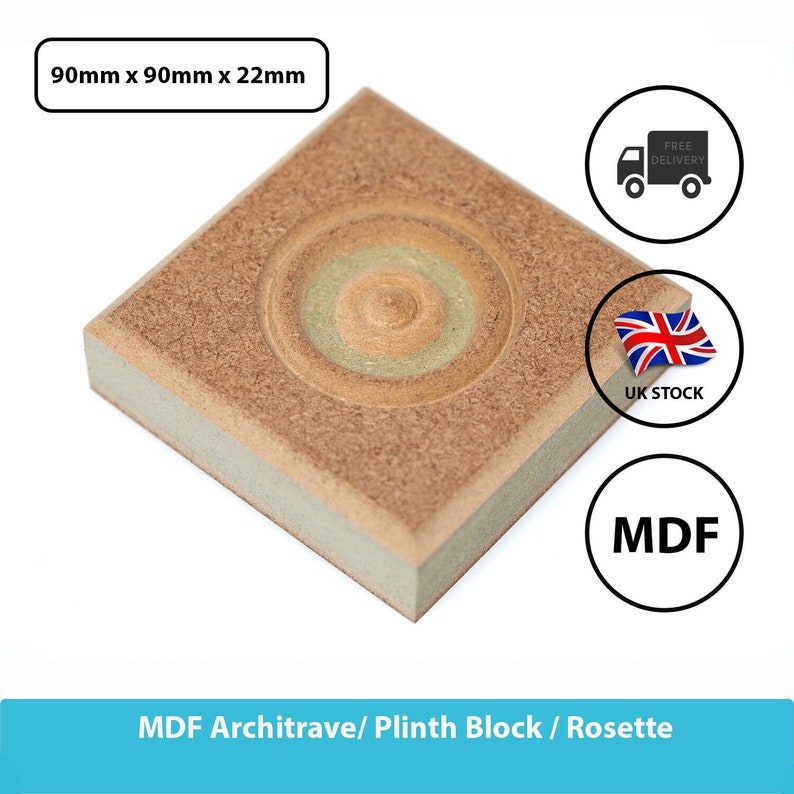 MR MDF Architrave Block Moulding /door Casing /corner Block / Etsy UK