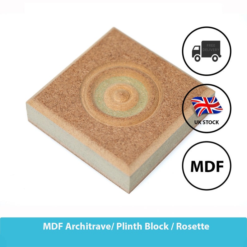MR MDF Architrave Block Moulding /door Casing /corner Block / Bullseye