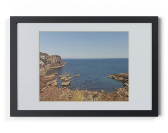 Scotland St Abbs Landscape Framed Posters, Black