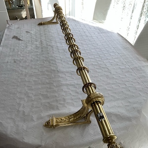 Antique brass curtain rod