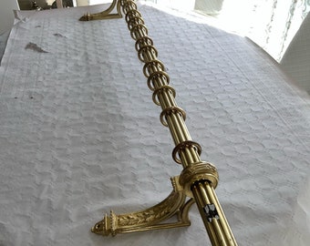 Old brass curtain rod