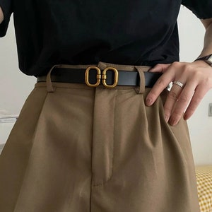 Designer women belt, Letter Belt, Luxury Belt, Trendy Belts, Fashion Belt, Women buckle belt, Dress Belt, Casual Belt, Gold Brass Buckle