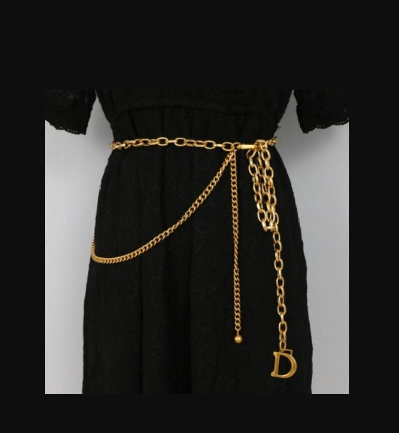 Fashion Dress Belt, Chain Trend Belt, Gold Chain Belt, Luxury Belt