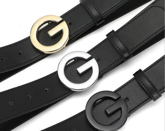 Luxury G buckle belt, Valentine's Day, G belt, G buckle belt, Luxury unisex belt, G buckle silver belt, Gift for men