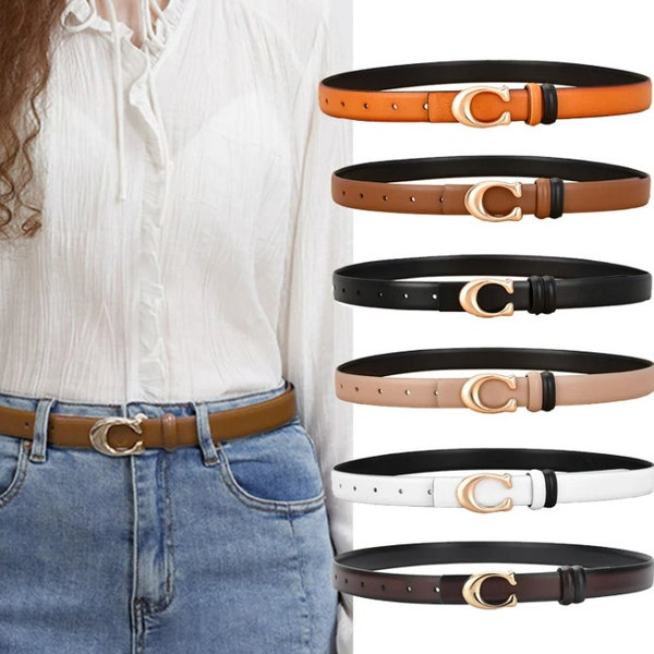 Luxury C belt, C belt, Letter C belt, Fashion women belt, C buckle belt,