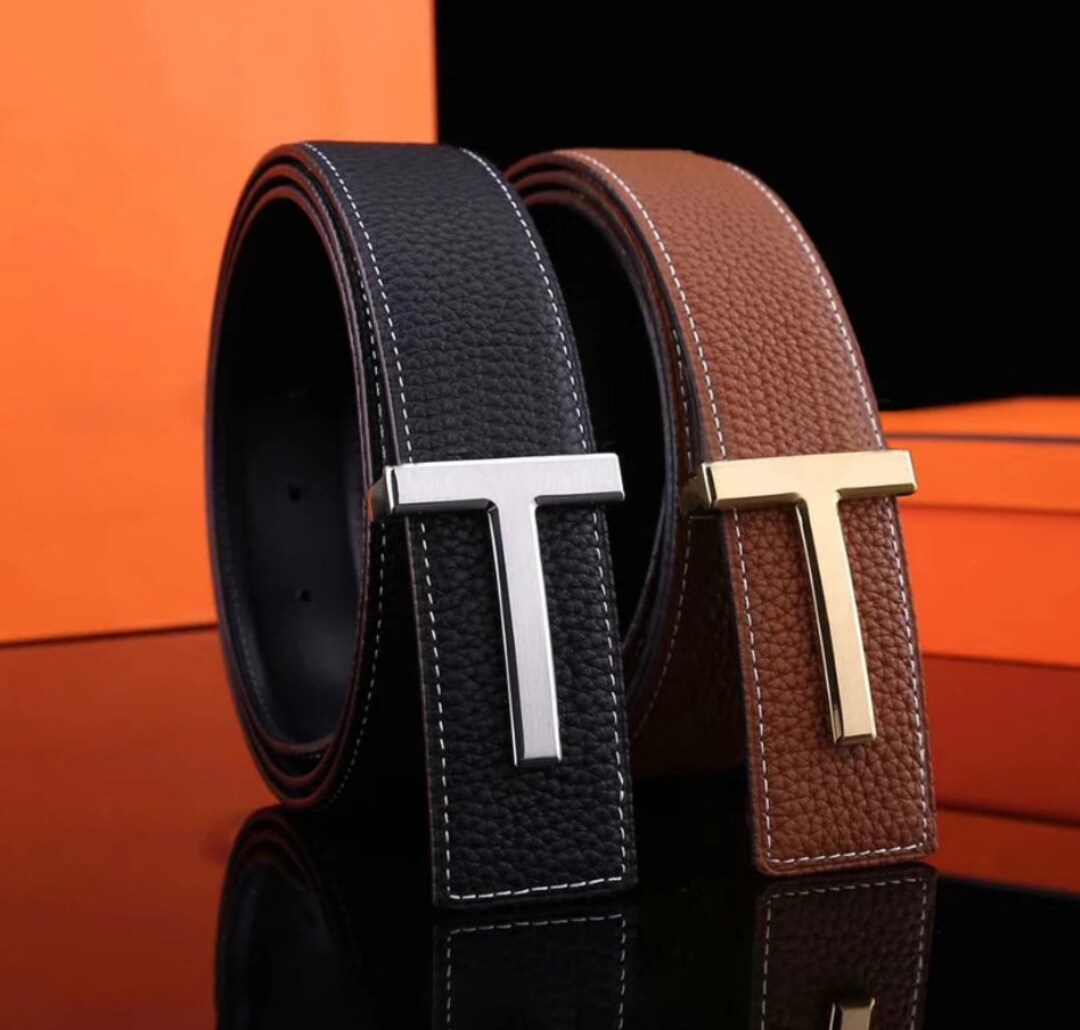 Luxury T Buckle Belt T Belt Luxury Men Belt Valentine's Etsy