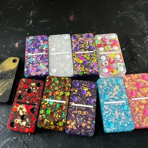 Artisanal Custom Dominoes in Epoxy Resin - Double-6 or Double-9