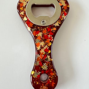 Customized Fall Bottle Opener, Leaves Design, Custom Home Decor, Autumn Inspired Gift