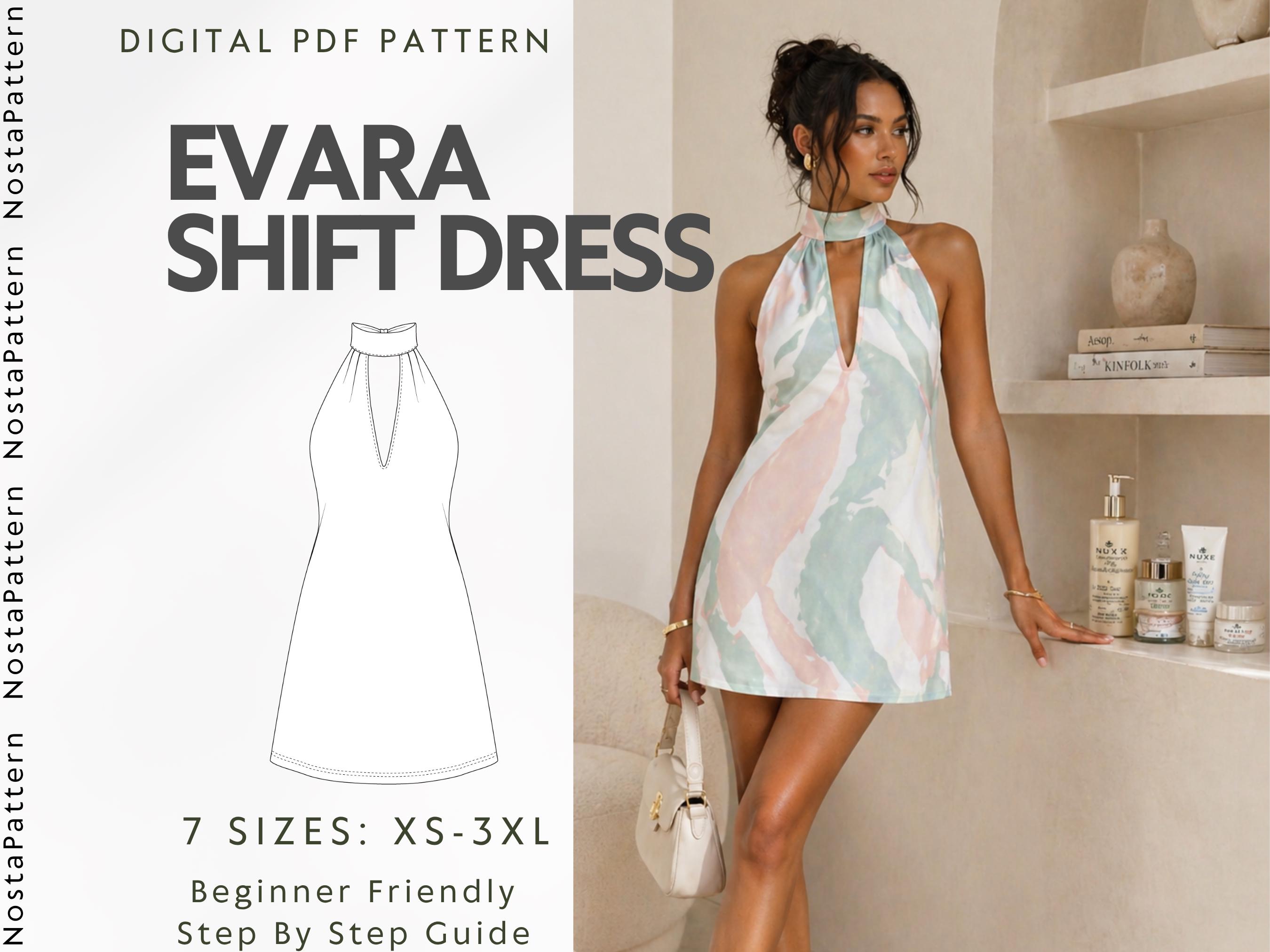 Halter V Neck Dress Pattern - Etsy