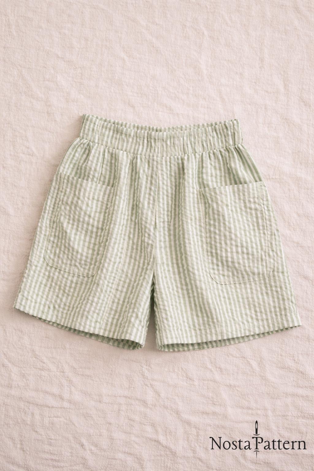 Ladies Basic Shorts Pattern Easy Shorts for Women Sewing Pattern, Elastic Waistband With Pocket PDF ...