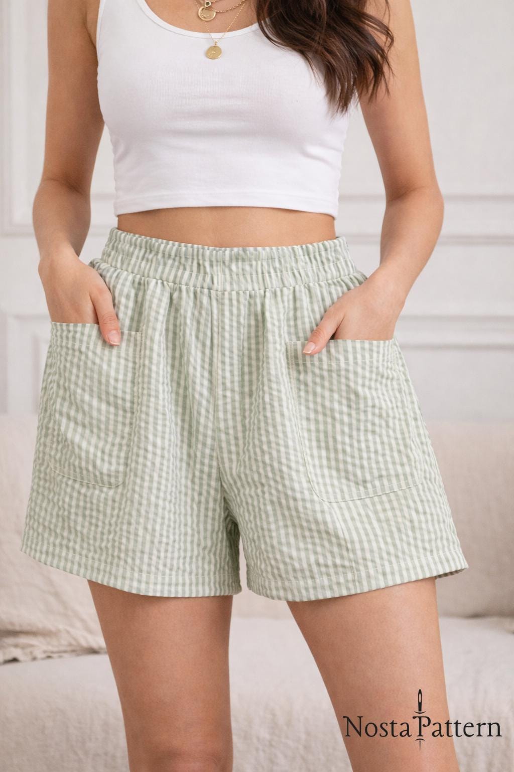 Ladies Basic Shorts Pattern Easy Shorts for Women Sewing Pattern, Elastic Waistband With Pocket PDF ...