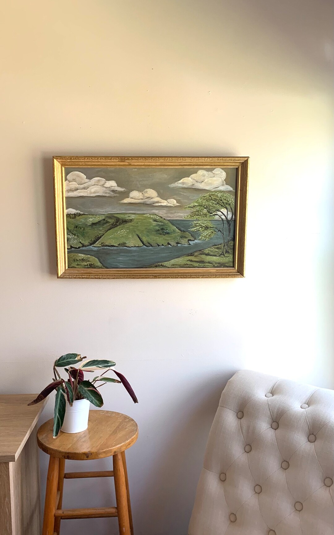 Original Framed Landscape Painting / Signed Original Art / Acrylic ...
