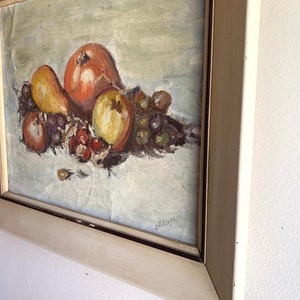 Vintage Framed Fruit Painting / Still Life Painting / Vintage Oil ...