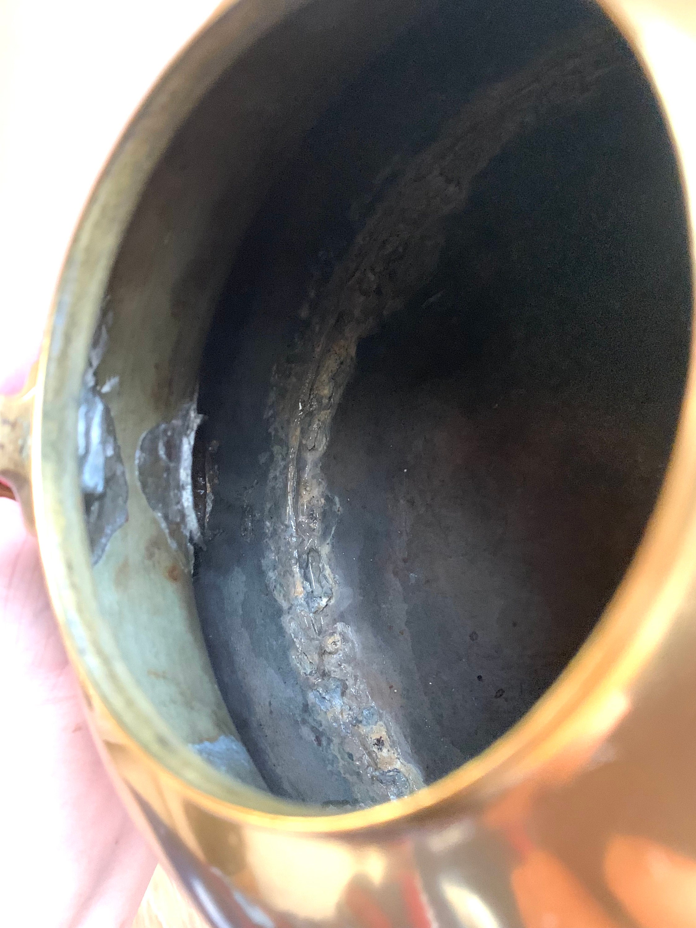 Antique Brass Copper Bottom Tea Kettle / Large Antique Kettle Etsy