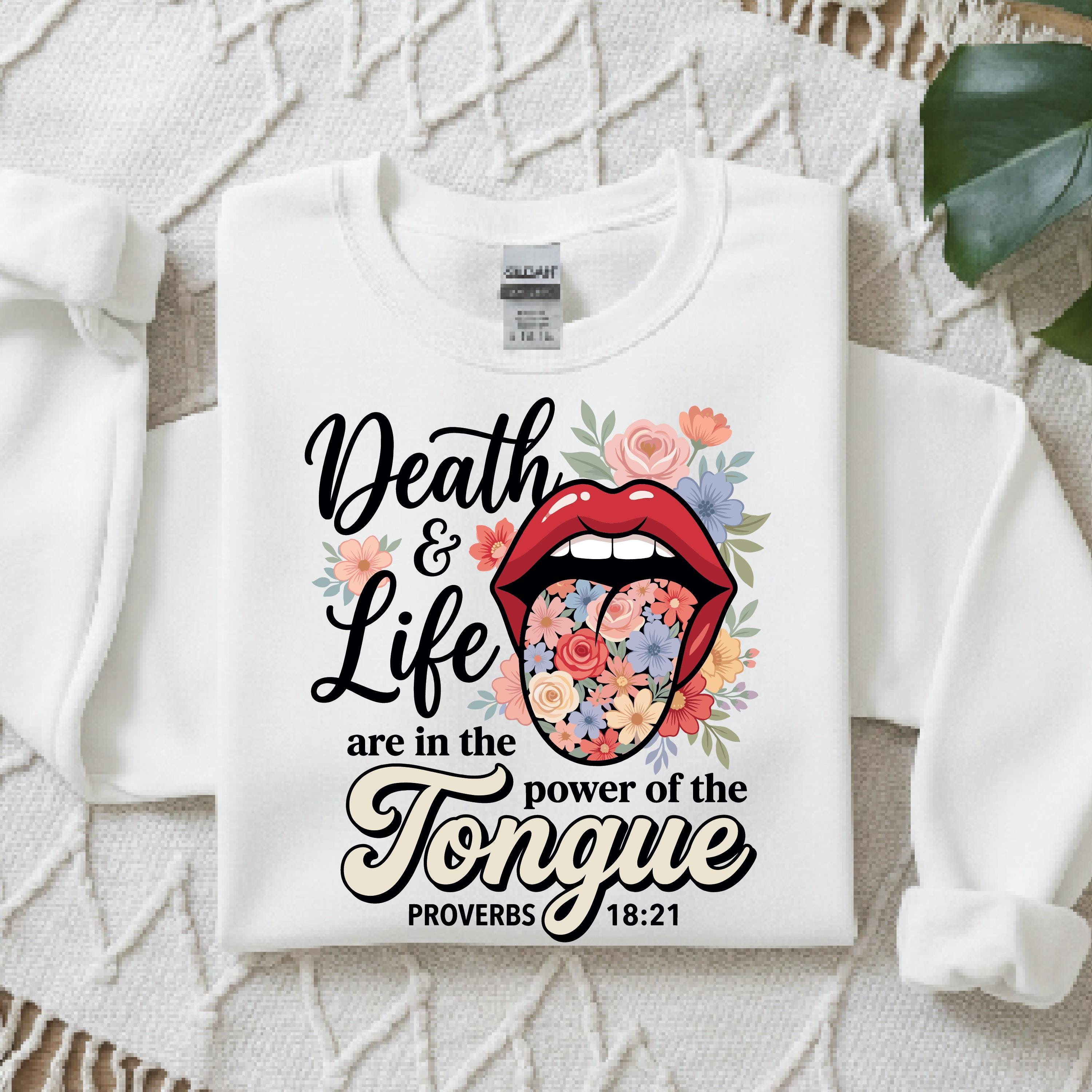 Death and Life Are in the Power of the Tongue Proverbs Png Digital ...