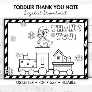Tarjetas de agradecimiento navideñas para colorear e imprimir para niños pequeños
