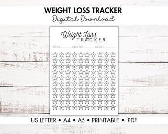 Weight Loss Tracker, Easy To Use, Simple Design, Up To 100 Pounds, Weight Loss Goals