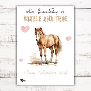 Druckbare Pferd Valentinstag personalisiert