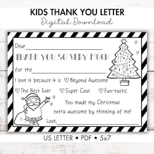 Tarjetas de agradecimiento navideñas para colorear e imprimir para niños