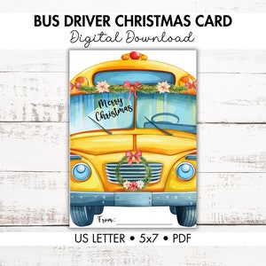 Bus Driver Christmas Appreciation Card