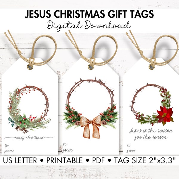 Jesus Christmas Gift Tags