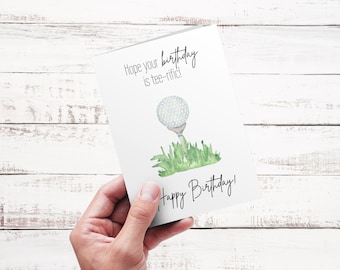 Carte d'anniversaire de golf imprimable