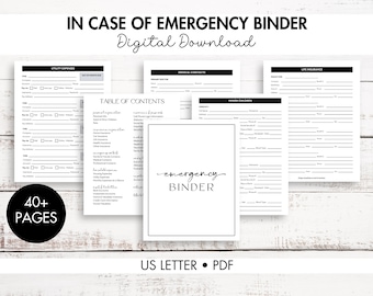 Emergency Binder Printable