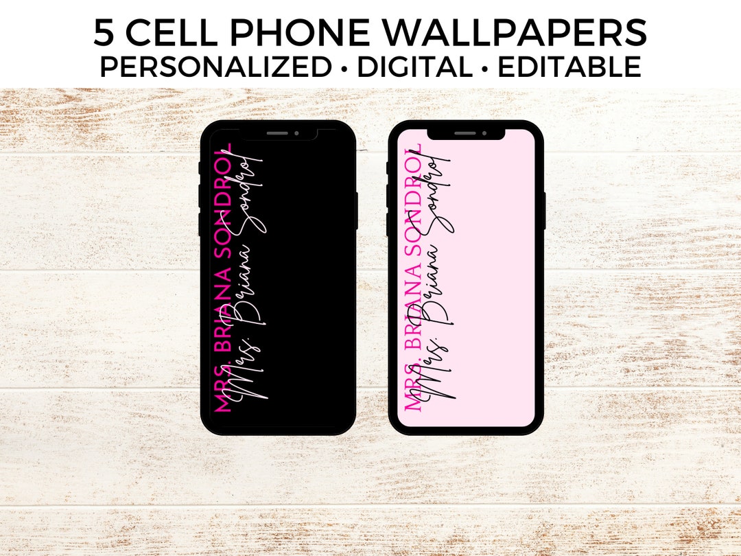 5 Custom Phone Wallpaper, Aesthetic Phone Background, Template, Personalization, Modern, Iphone 