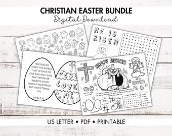 Pagine di attività pasquali cristiane stampabili, attività per bambini in chiesa, attività per la scuola domenicale, cruciverba cristiani