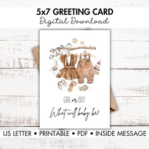 Tarjeta de felicitación para revelar el género