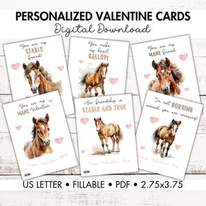 Imprimable Cheval Saint Valentin Personnalisé