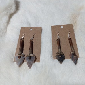 Agate Arrowhead Earrings