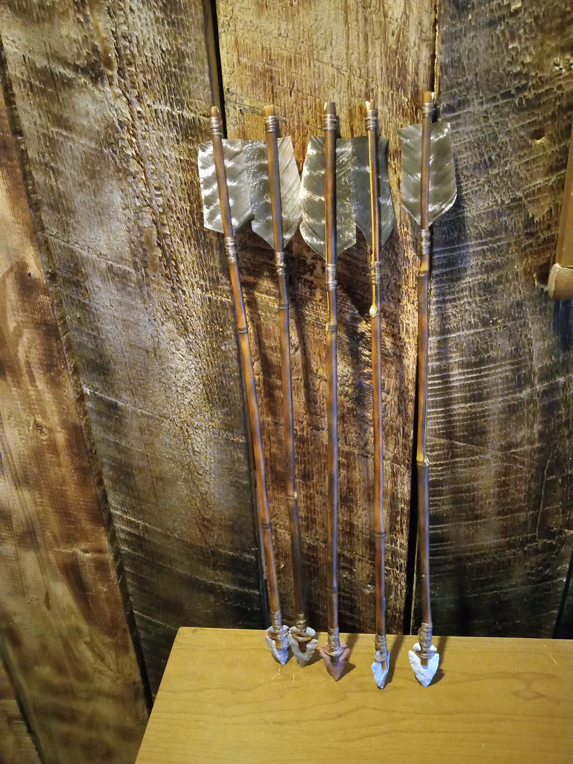 5 Pcs Unit 18.5 River Cane Primitive Style Arrows W/1.5 Agate ...