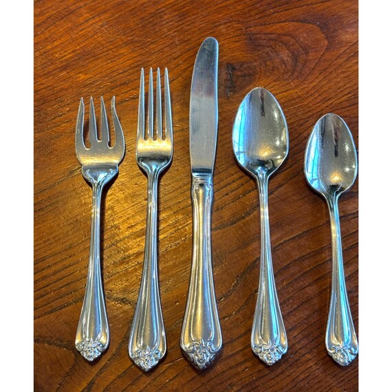Reed and Barton Roseland Stainless 18/8 Flatware Forks Spoons