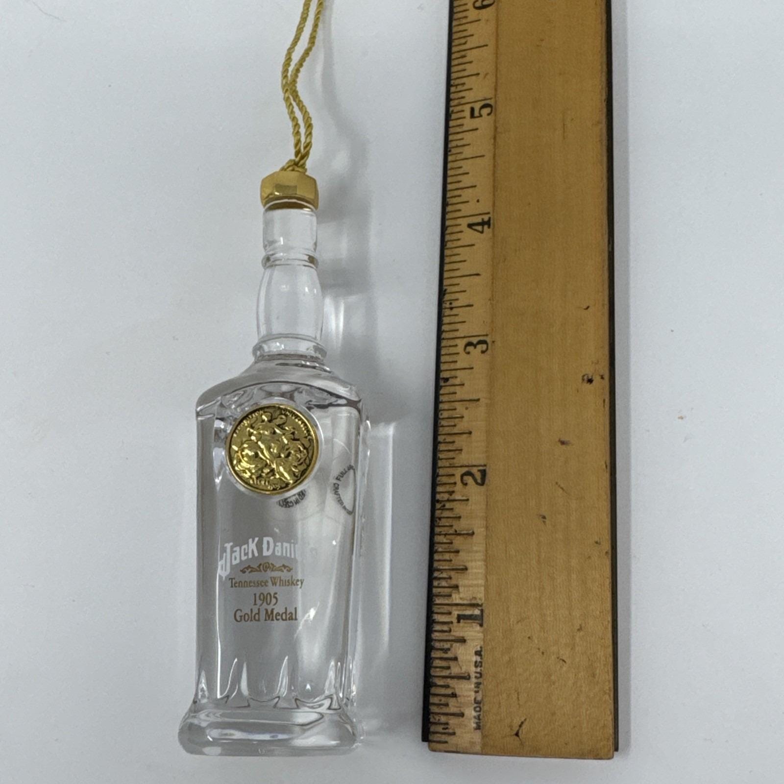 Jack Daniels Lead Crystal 1905 Gold Medal Christmas Ornament