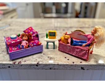 Girls Bedroom Toddler & Teen Fisher Price Loving Family Dollhouse Doll Puppy Lot