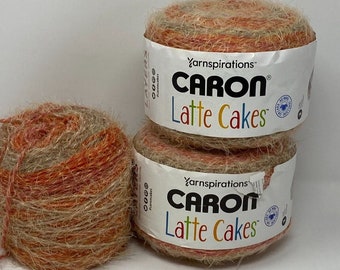2 1/2 Caron Latte Cakes Yarn Red Macaron 2 NEW Skeins & 1 Approx Half Full