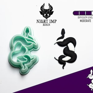 Schlange Eingewickelter Halbmond Polymer Clay Ohrring/Anhänger Cutter Harz Gedruckt Werkzeuge Witchy Gothic Verzierte Prägung Stempel Schmuckherstellung