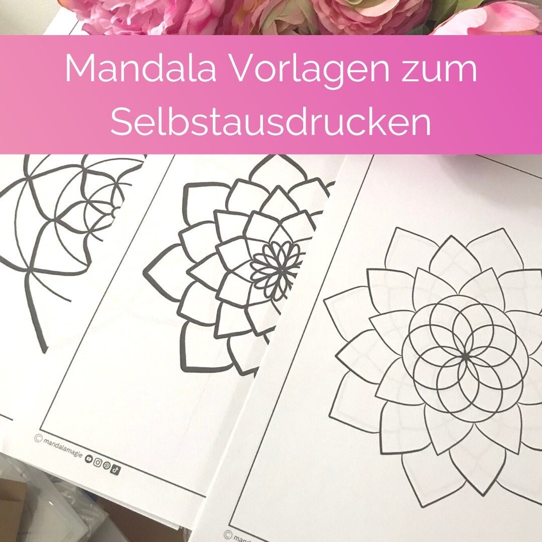 Mandala Template.pdf 9 Simple Mandala Templates to Color in or Design Yourself, Instant ...