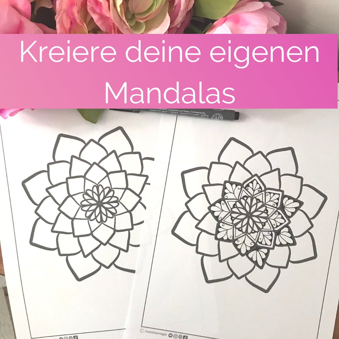 Mandala Template.pdf 9 Simple Mandala Templates to Color in or Design Yourself, Instant ...
