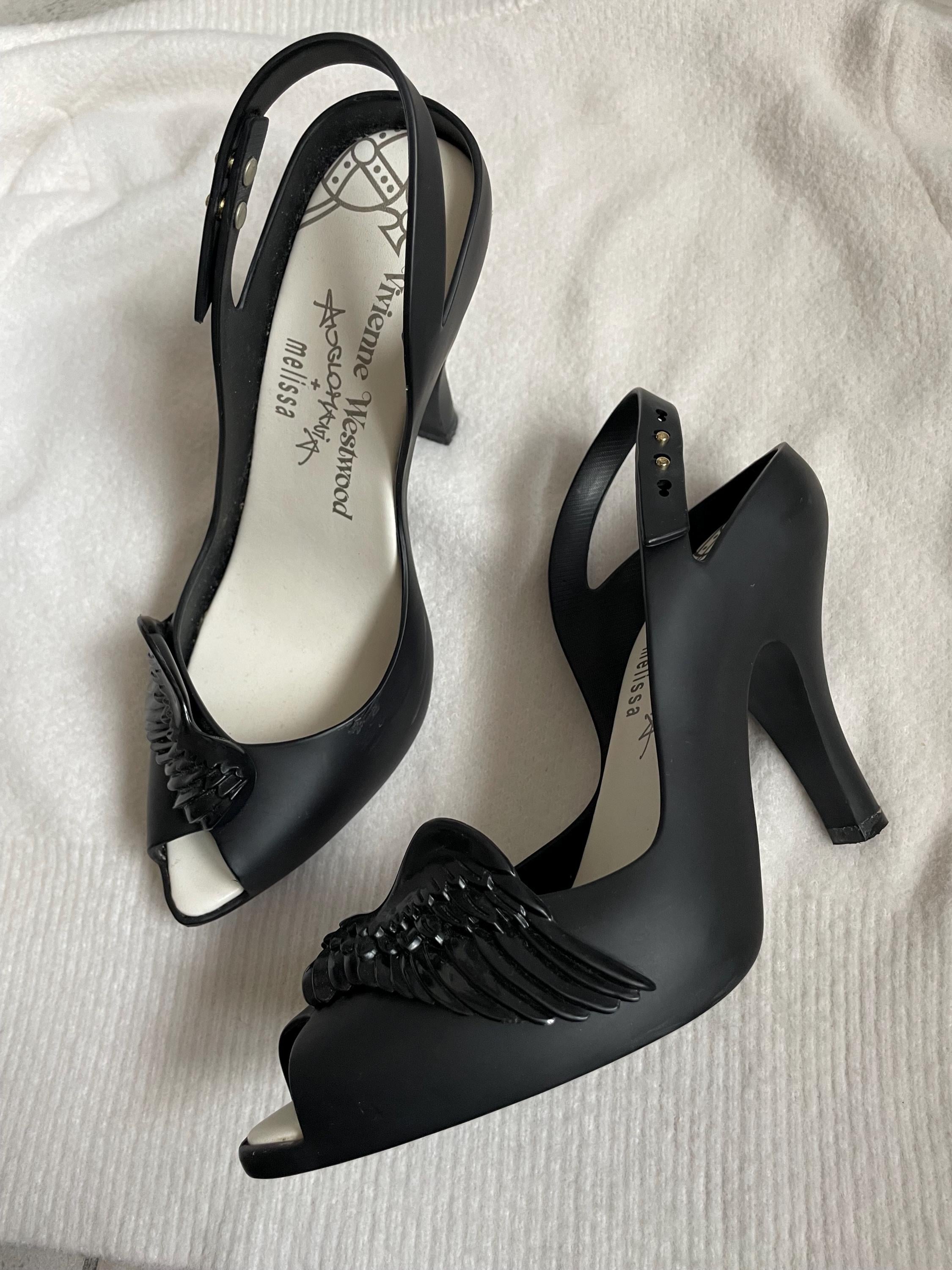 Vivienne Westwood X Melissa Wing Jelly Pumps - Black Designer