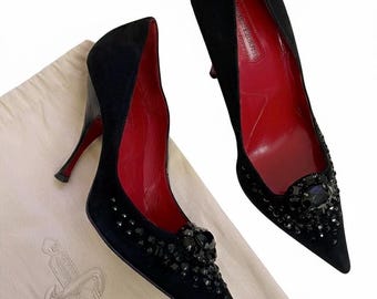 Vintage Italian Cesare Paciotti Lady Blade high heels shoes, black