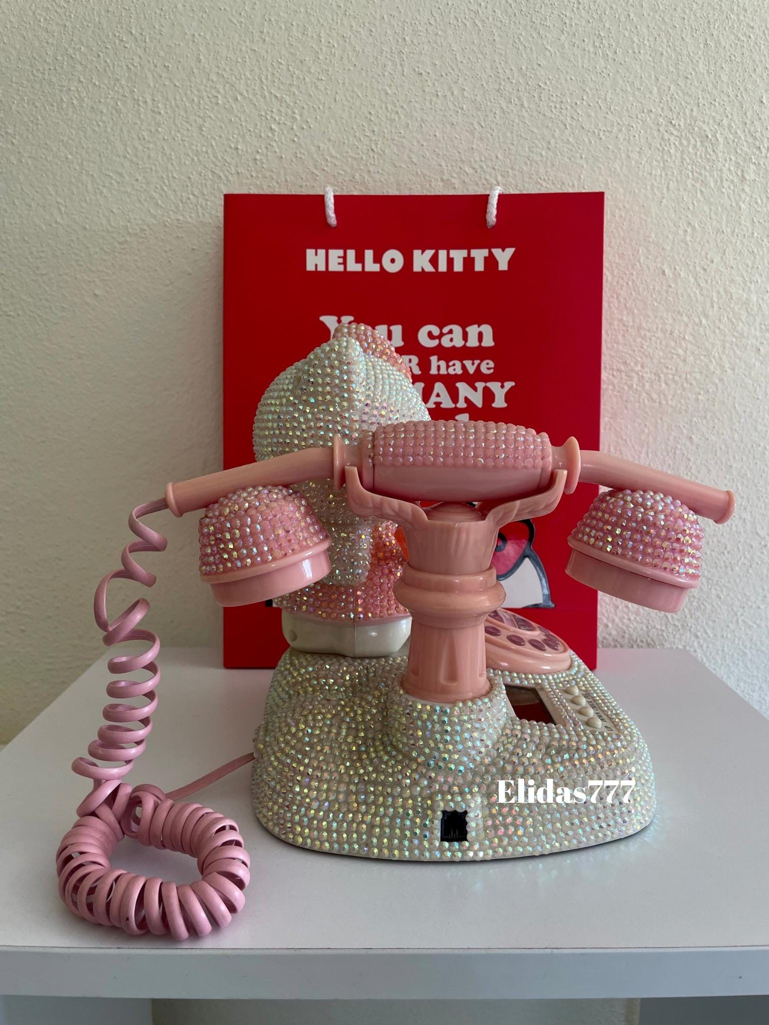 Bedazzled Hello Kitty Angel Landline Phone | Kawaii Collector's