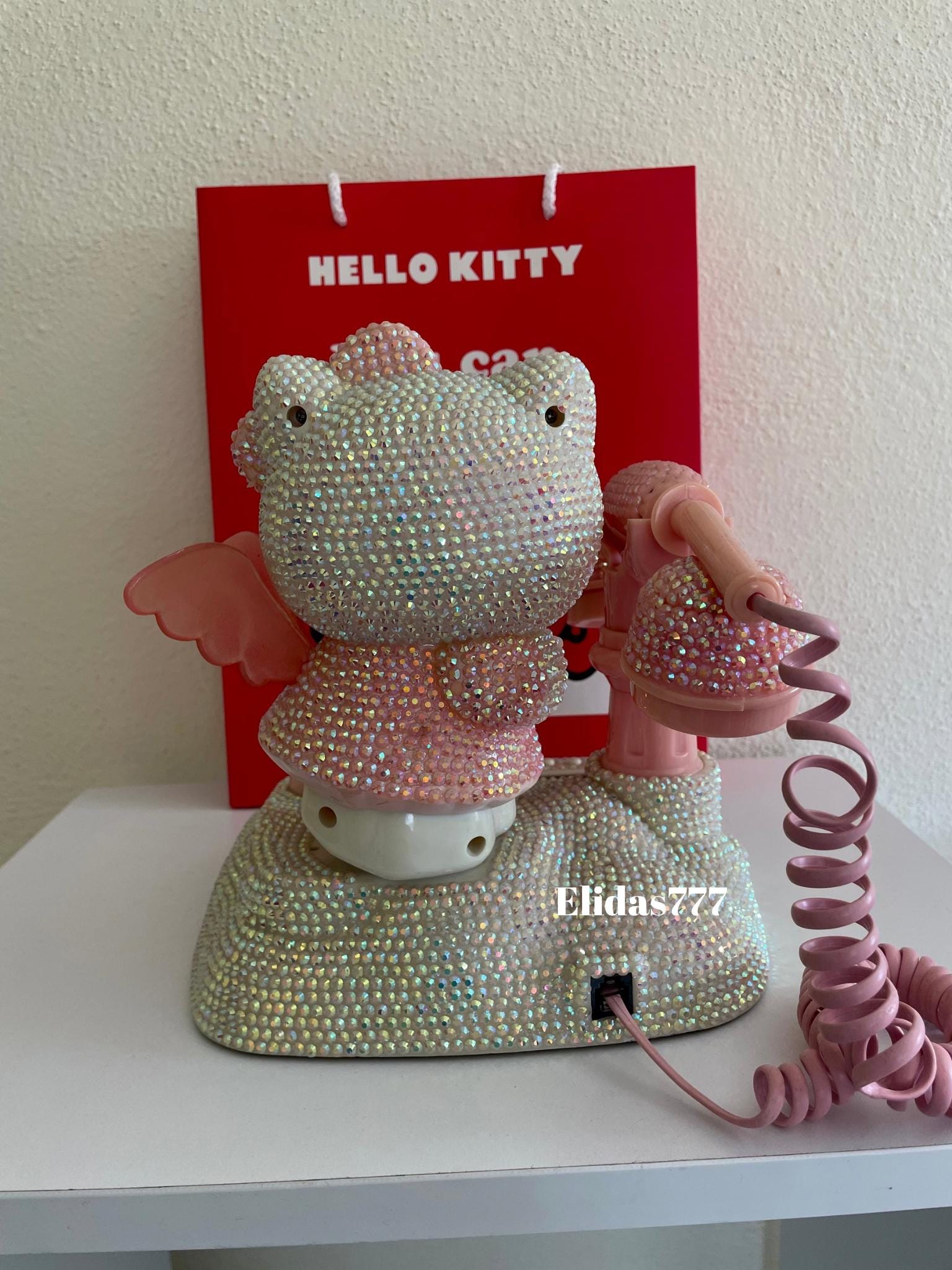 Bedazzled Hello Kitty Angel Landline Phone | Kawaii Collector's