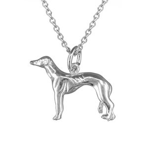 Sterling Silver Greyhound Dog Animal Pendant Necklace Mothers Day Gift for Mum