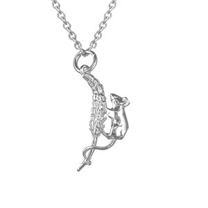 Sterling Silver Mouse Animal Pendant Necklace Mothers Day Gift for Mum