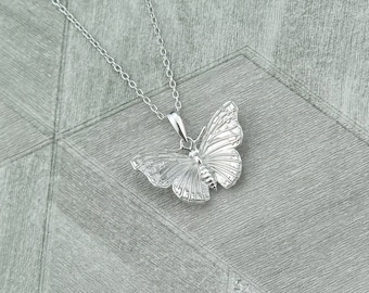 Collana con ciondolo a forma di farfalla in argento sterling, regalo per la festa della mamma