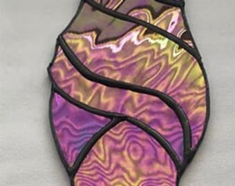 Bat Halloween Décor – Stained Glass Vampire Bat Window Hanging. Great Bat Halloween Gift Stained Glass Suncatcher.